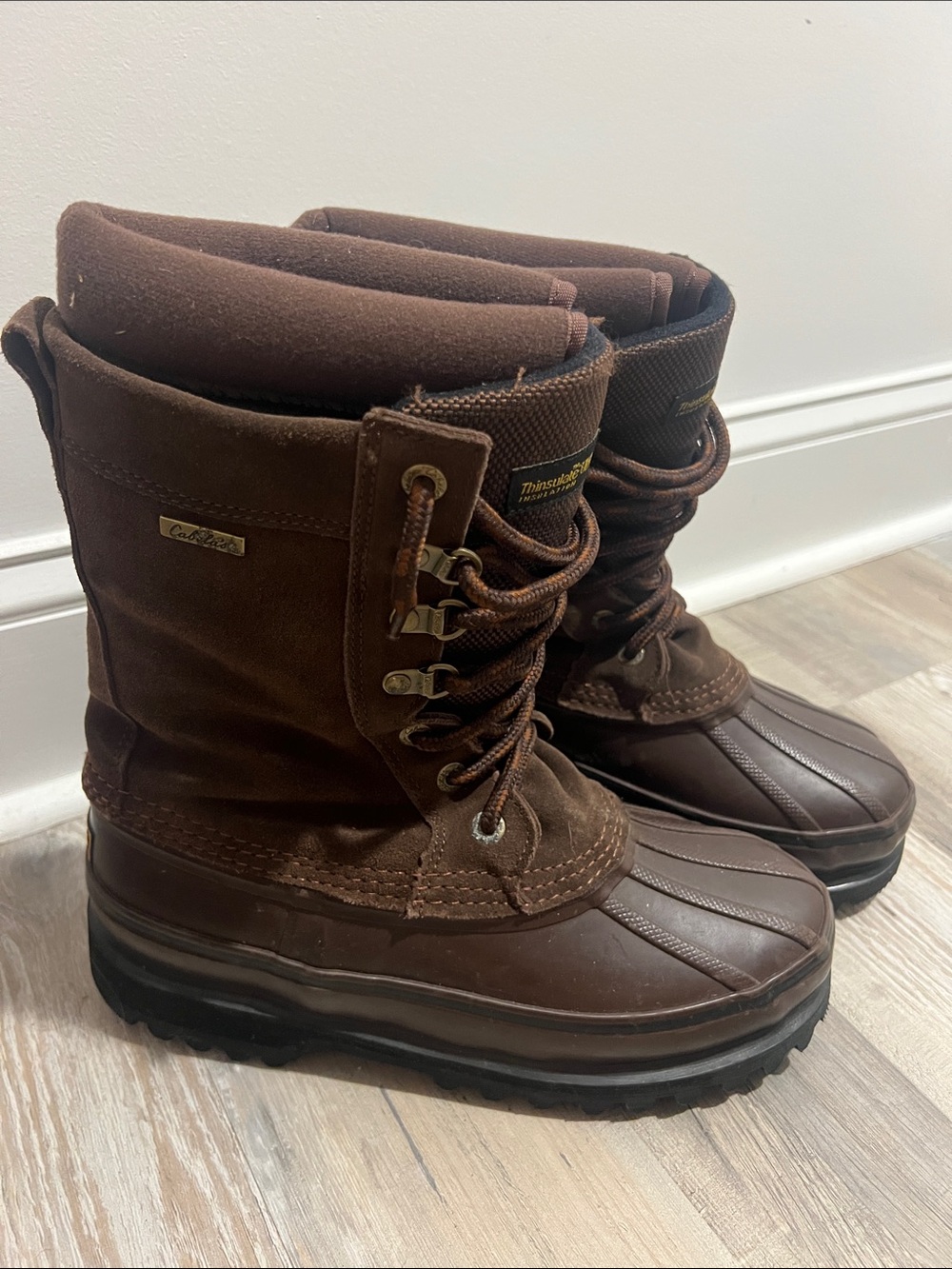 Cabela's Brown Insulated Men's Duck Boots Size 9